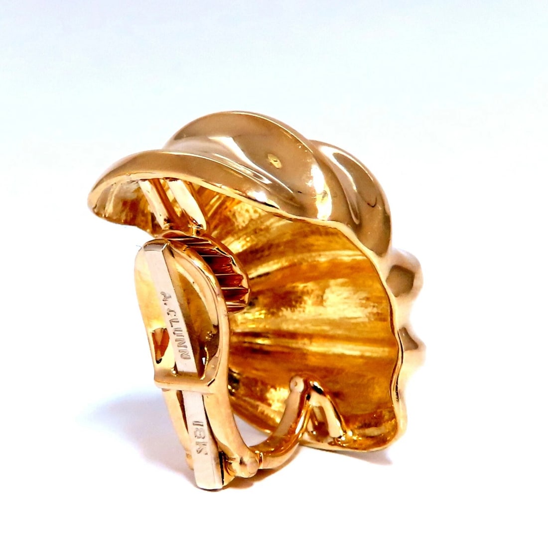 Andrew Clunn 18kt Gold Clip earrings Watermelon Classic - 3