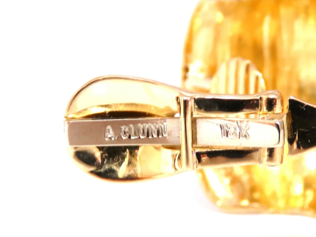 Andrew Clunn 18kt Gold Clip earrings Watermelon Classic - 4