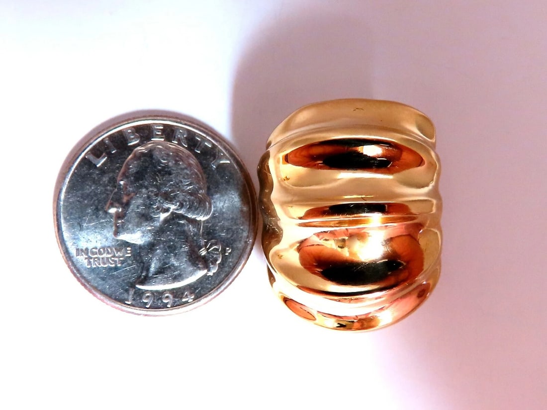 Andrew Clunn 18kt Gold Clip earrings Watermelon Classic - 5