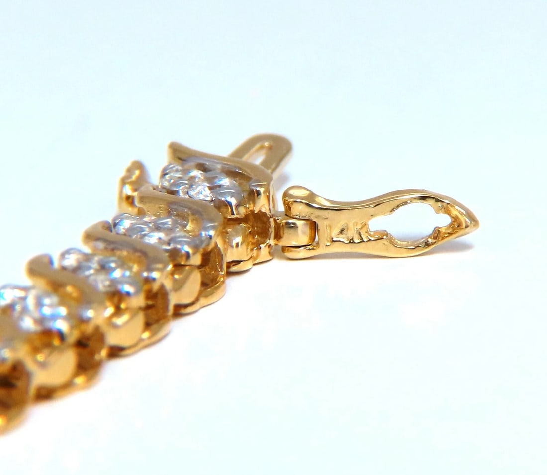 3.00 natural diamonds S Link Tennis Bracelet 14kt - 3