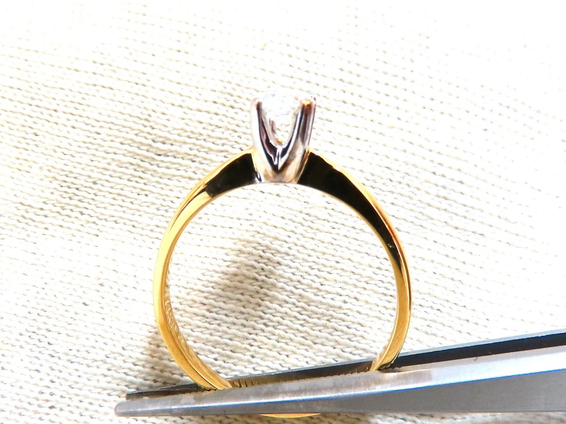GIA certified .30ct Round Natural Diamond Ring 14kt Classic F/si2 - 2