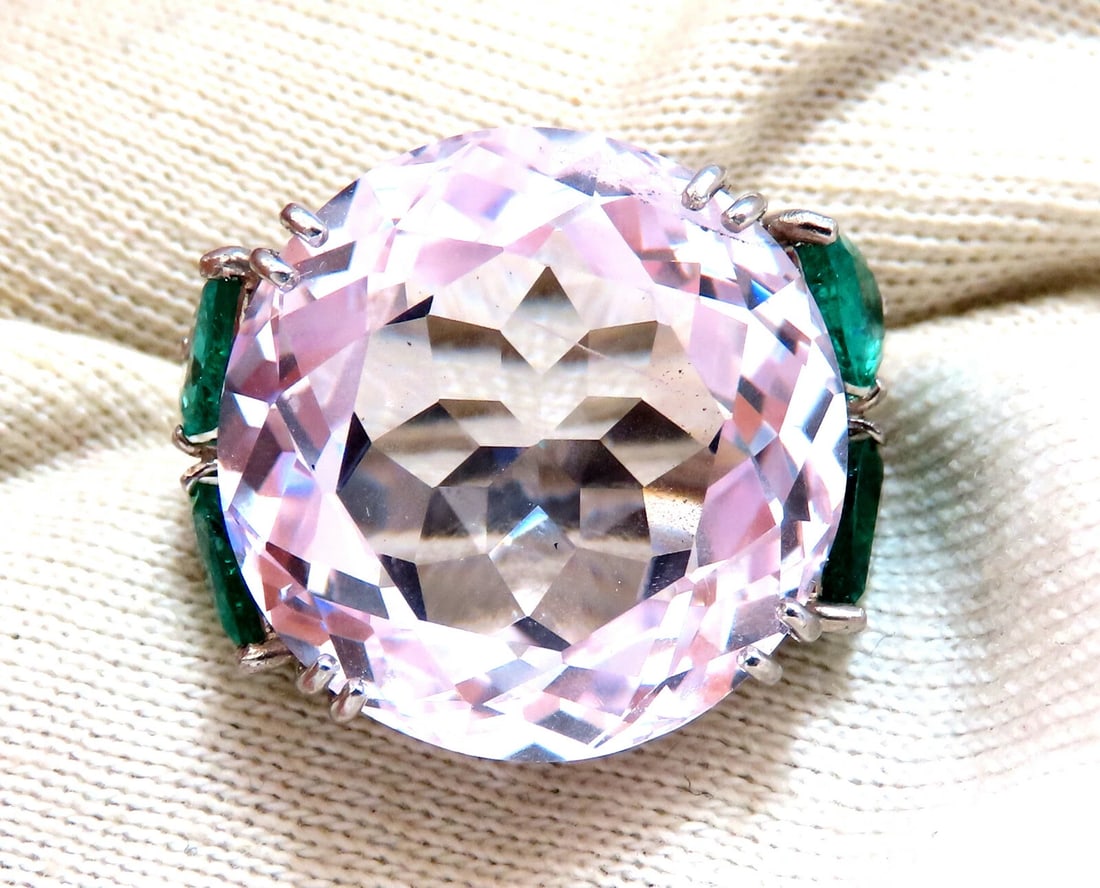 GIA Certified 39.68ct Lab Sapphire Ring Platinum - 6