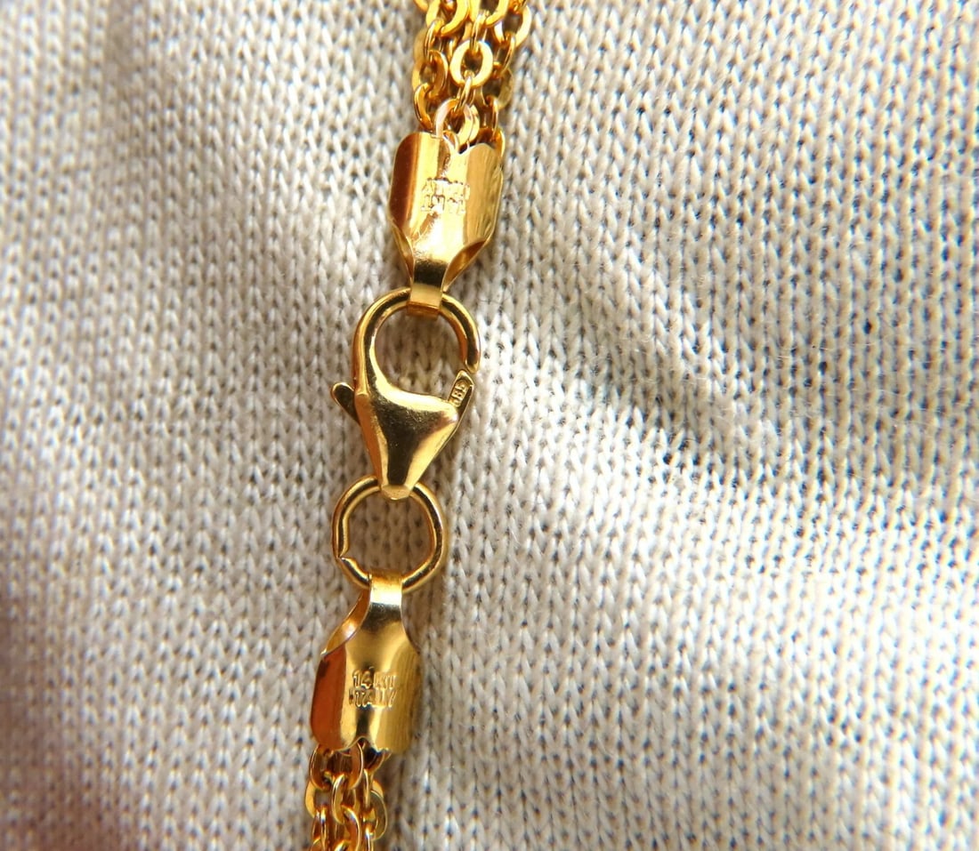 14kt gold 5 combined multichain link bracelet - 3