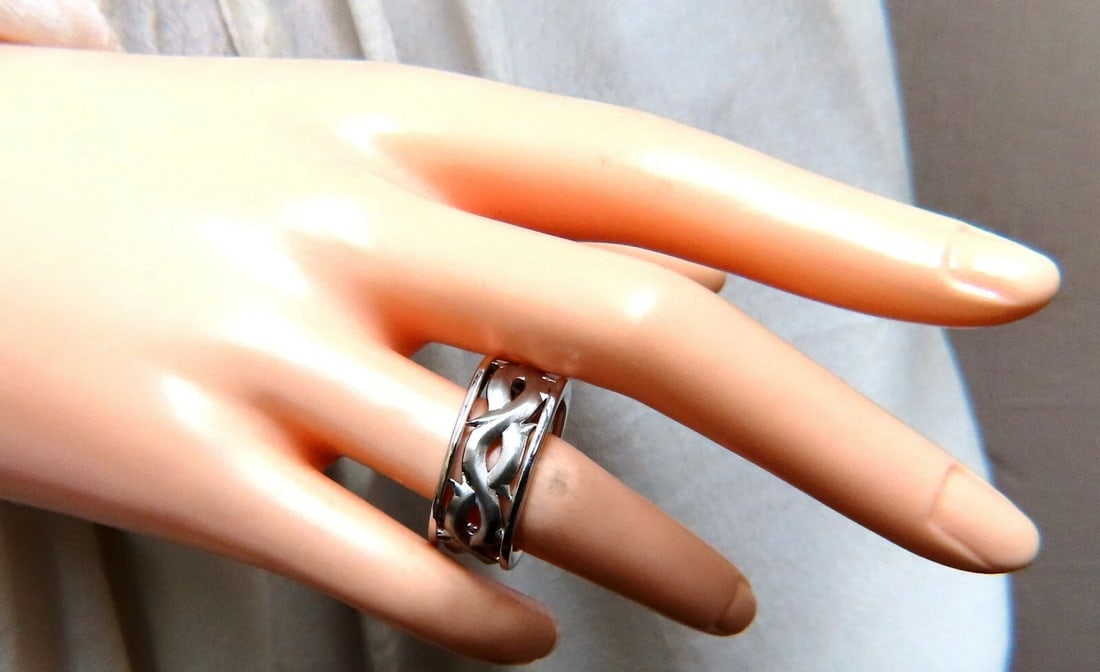 Goth Eternity Vine wrap satin Band 18kt Gold - 5
