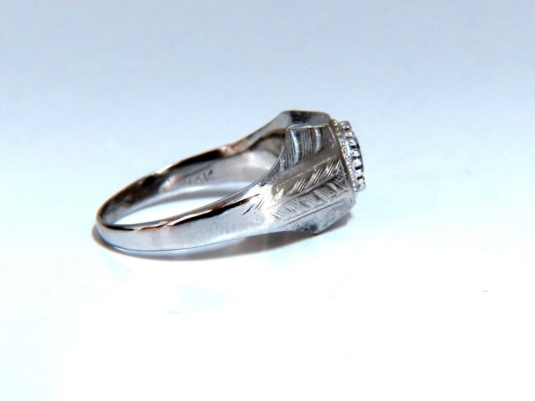 .76ct Natural Periwinkle Blue Sapphire Solitaire Ring 14kt Vintage - 3