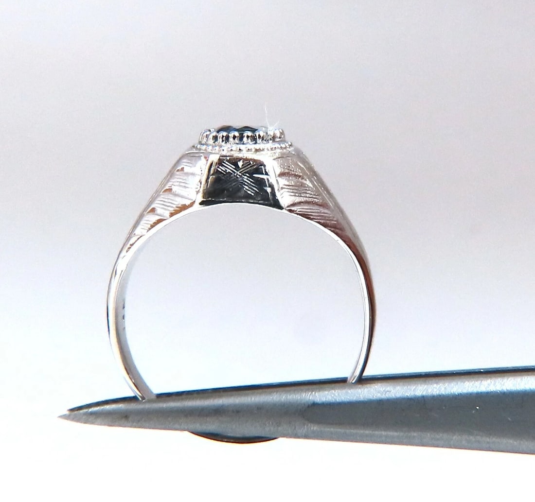 .76ct Natural Periwinkle Blue Sapphire Solitaire Ring 14kt Vintage - 4
