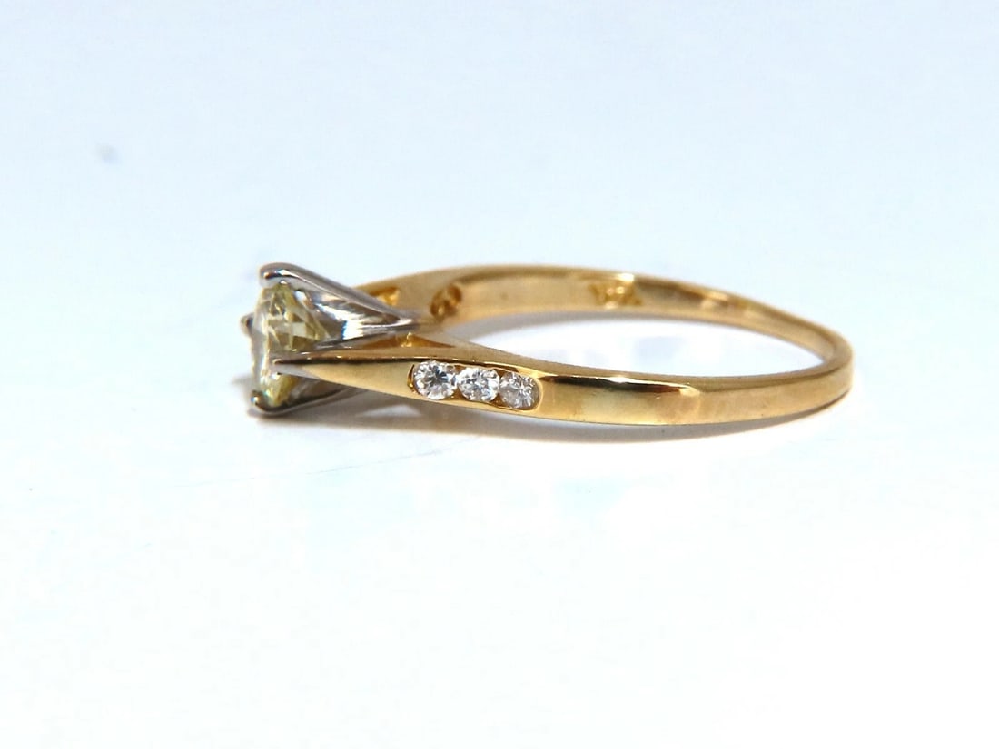 .45ct Fancy Light Yellow Round Vintage Diamond Ring 14kt - 3