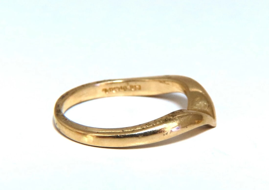 .24ct Natural Diamond Solitaire Ring + Band 14kt gold Set - 4