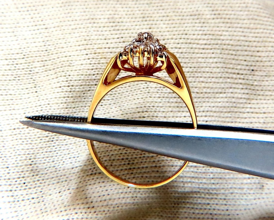 .70ct Natural Diamonds Shrimp Vintage Ring 14kt - 3