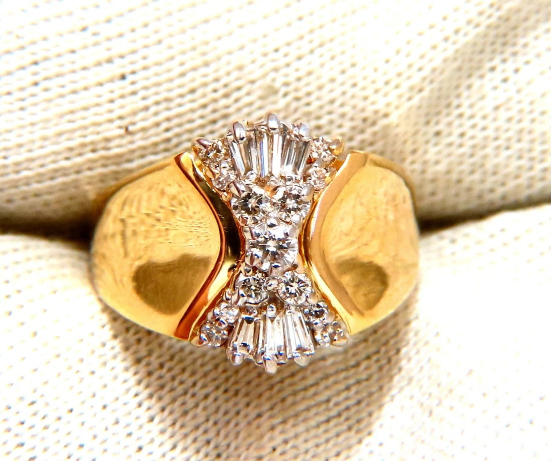 .70ct Natural Diamonds Shrimp Vintage Ring 14kt - 4