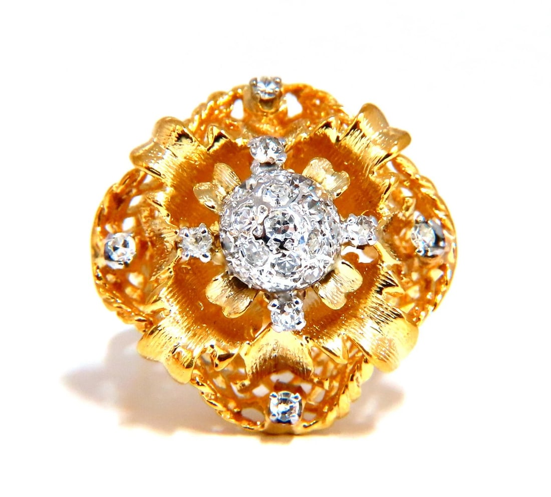 .30ct Natural Diamonds Filigree Curling Ring 14kt - 3
