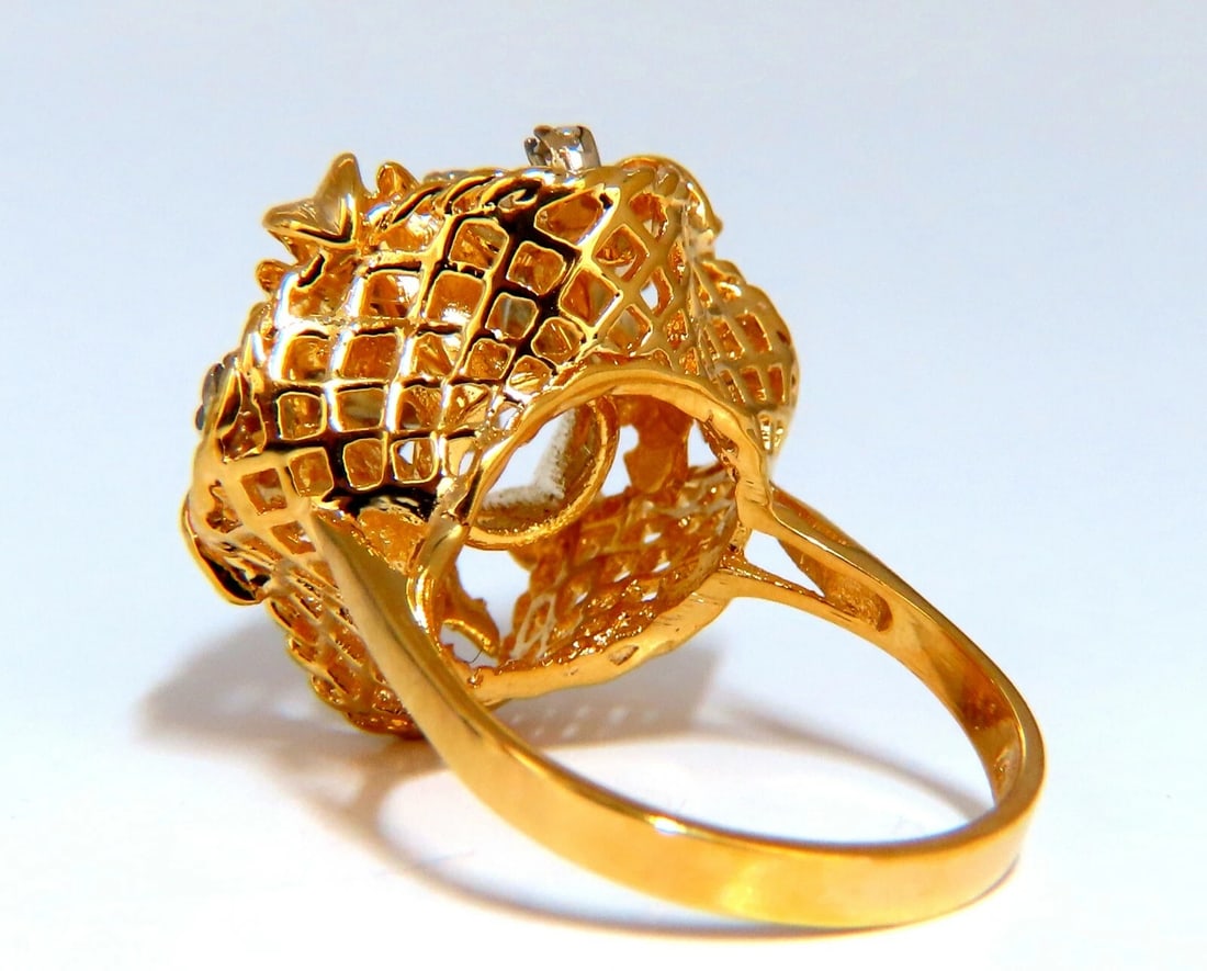 .30ct Natural Diamonds Filigree Curling Ring 14kt - 5