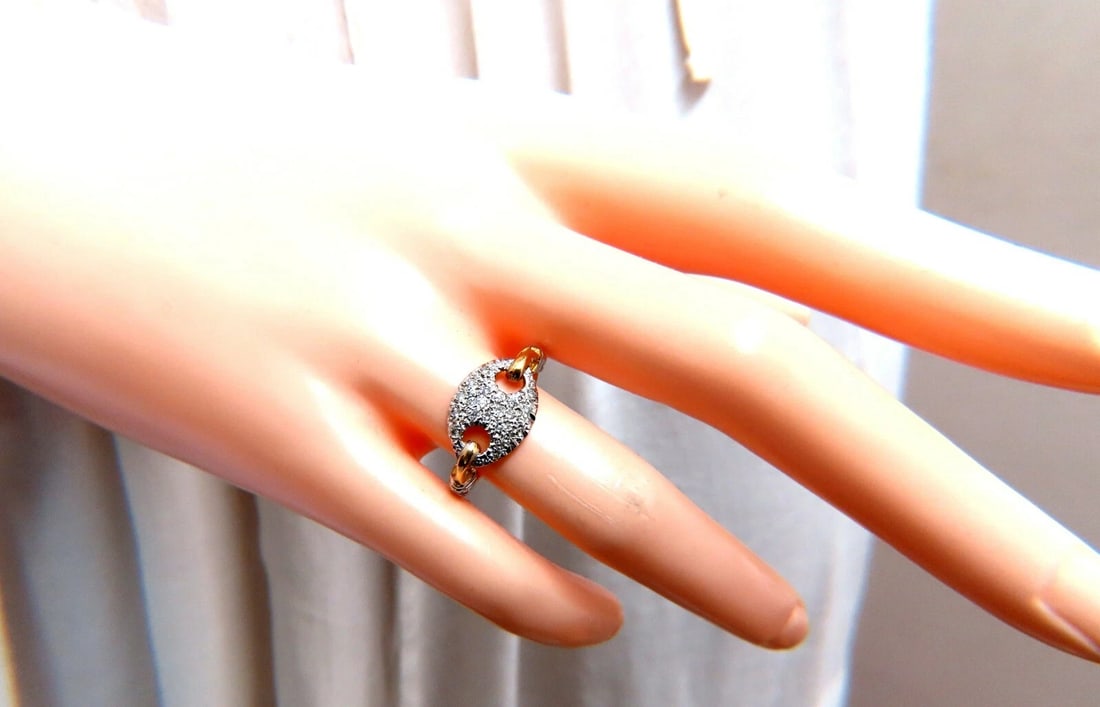 Mariner Sailor Slip Knot .30ct Natural Diamonds Ring 14kt - 6