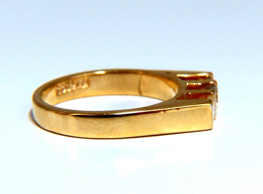 .50ct Natural Fancy Light Yellow Diamonds Ring Channel Bar 14kt - 2
