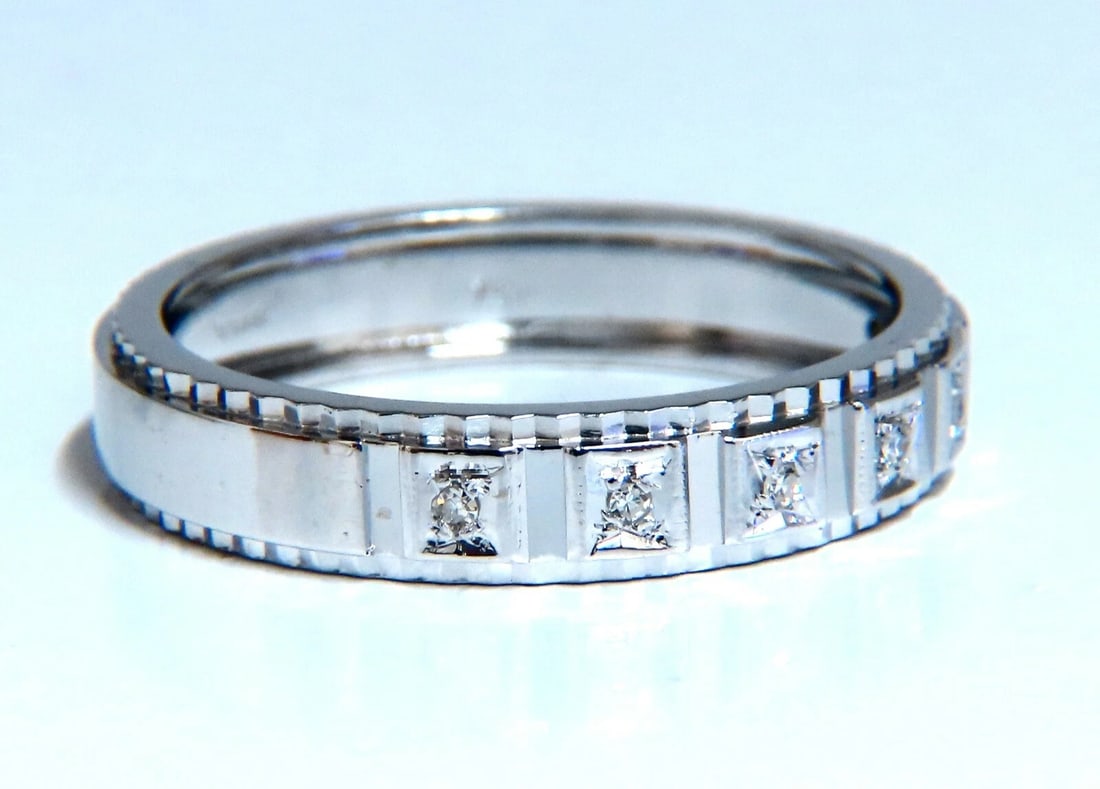 .10ct Natural Diamonds Square Box Mod Deco Mens Ring 14kt Size 11 - 2