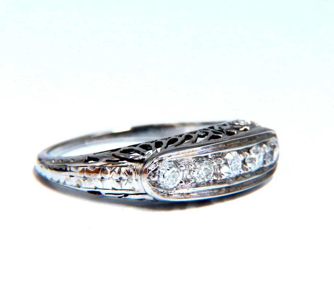 .50ct Natural Diamonds Old Mine Vintage Ring 14kt gold - 2