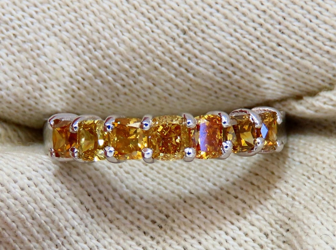 GIA Certified .50ct Natural Marquise & Fancy Color Diamonds Ring - 4