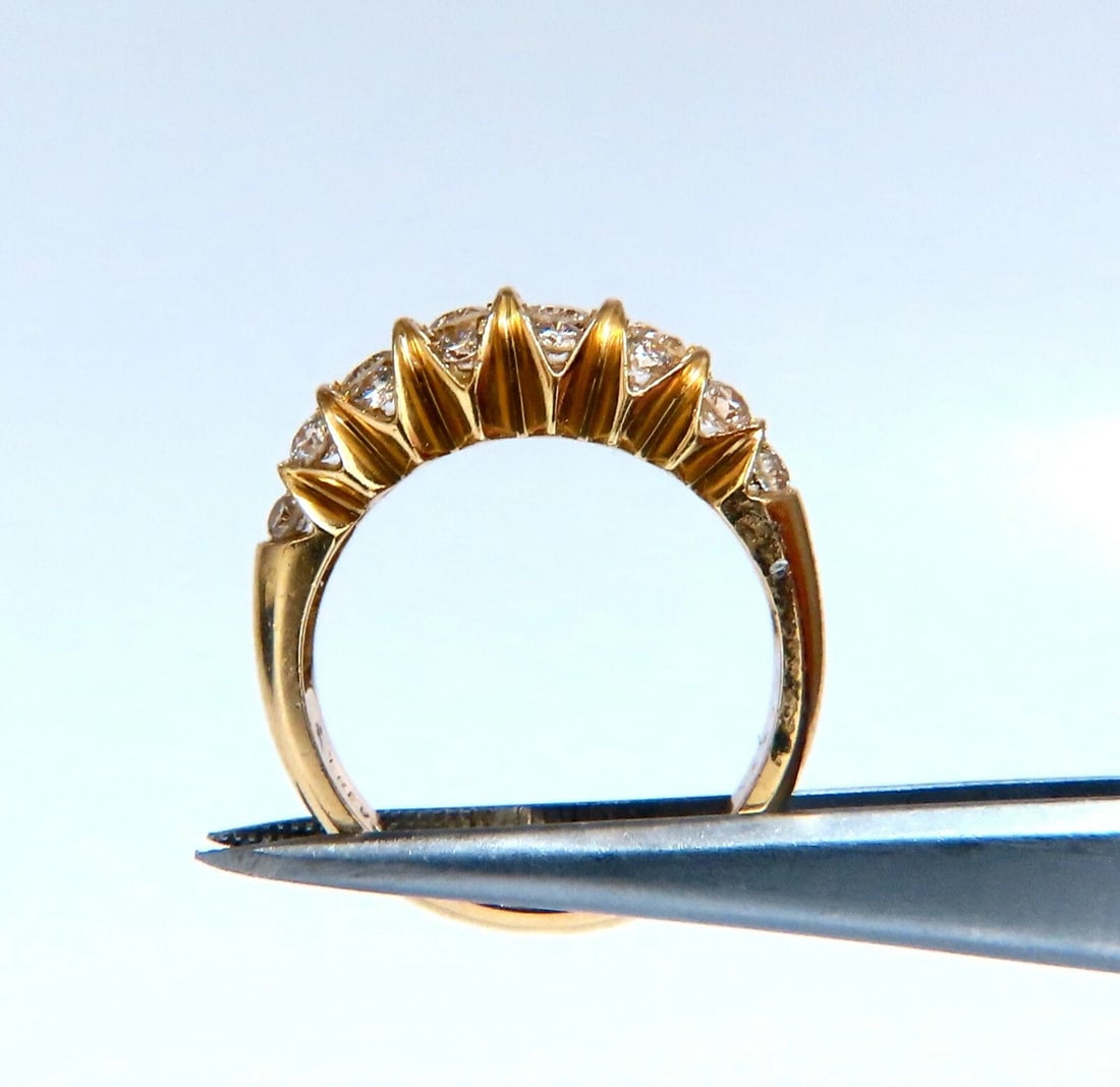 .85ct Natural Round Diamonds Watermelon Wedge Band 14kt Gold - 3