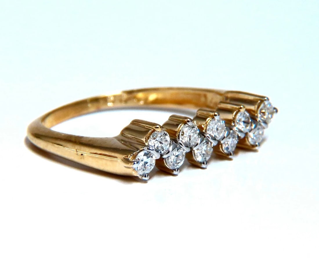 .50ct Natural Staggered Lay Diamonds Flat Band 14kt - 2