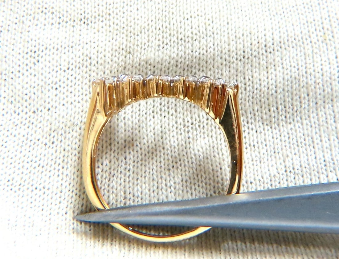 .50ct Natural Staggered Lay Diamonds Flat Band 14kt - 3