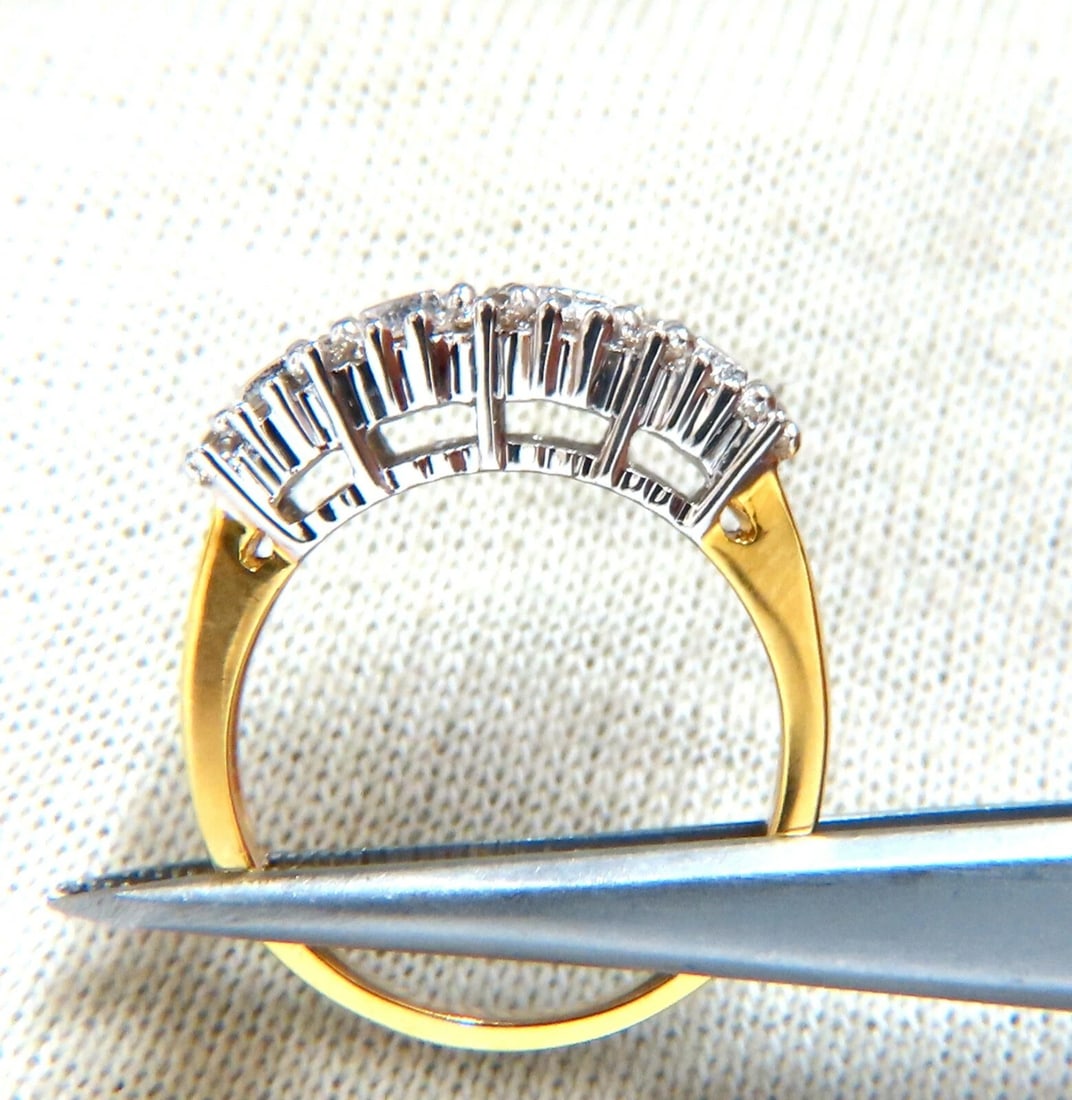 1.35ct Natural Baguette & Rounds Diamonds Band 14kt - 4