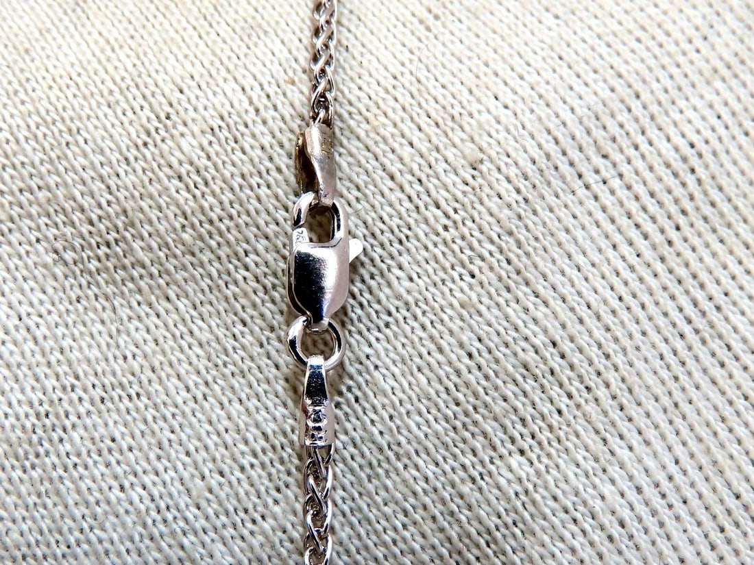GIA Certified 3.18ct Natural No Heat Blue Sapphire Diamonds Necklace 14kt - 5