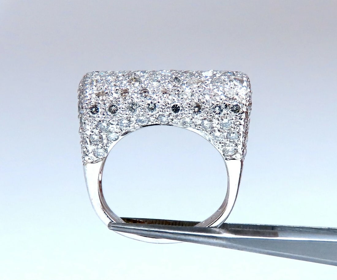 2.54ct Natural Diamonds Fold Over Ring 18kt Gold Fine Deco Bead Set Pave - 3