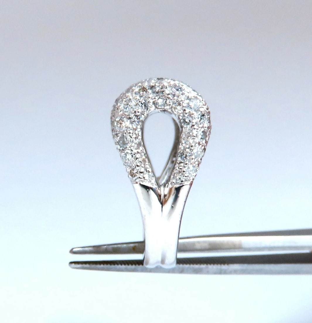 2.54ct Natural Diamonds Fold Over Ring 18kt Gold Fine Deco Bead Set Pave - 4