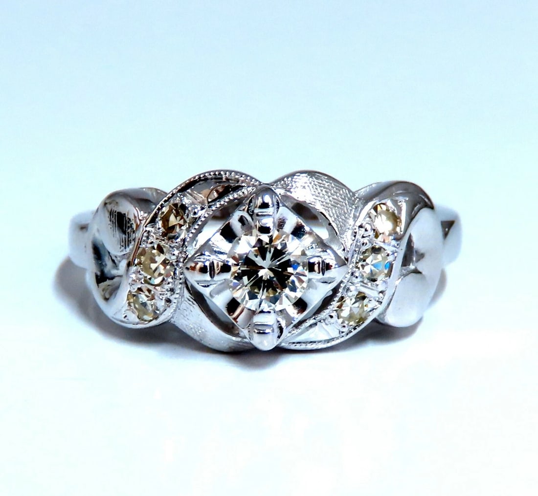 .45ct Vintage Revival Natural Diamonds Ring 14 Karat - 2