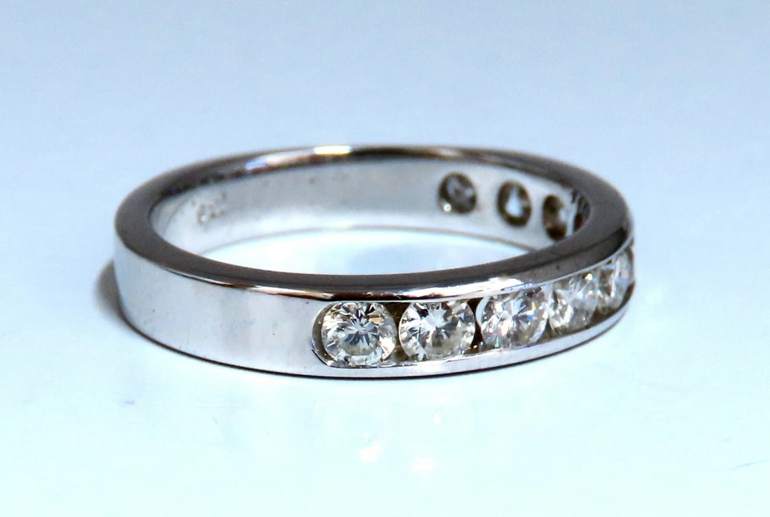.70ct Natural Round Cut Diamonds Channel Band 14kt Gold 4MM - 2