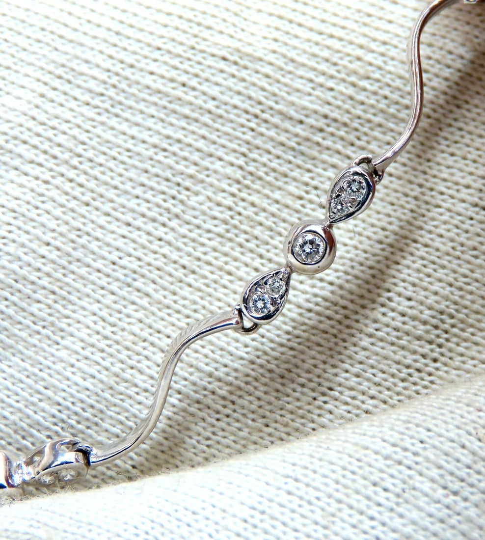 1.90ct Natural Diamonds Eternity Floral Wreath Diamonds Necklace 14kt - 4