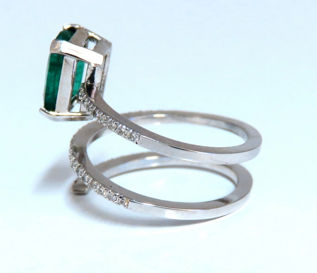 2.20ct Natural Emerald Ring Swirl Snake Mod Deco 14kt - 3