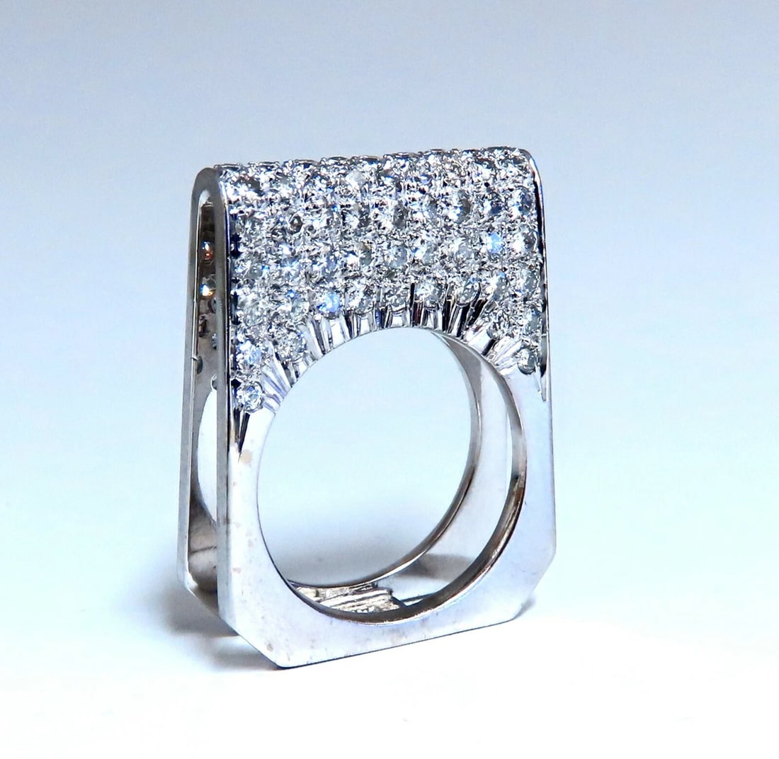2.00ct Natural Round Diamonds Fold Over Ring Mod Deco 14kt - 2