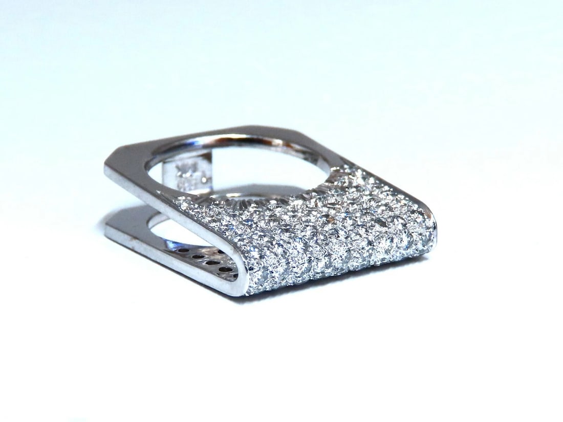 2.00ct Natural Round Diamonds Fold Over Ring Mod Deco 14kt - 3