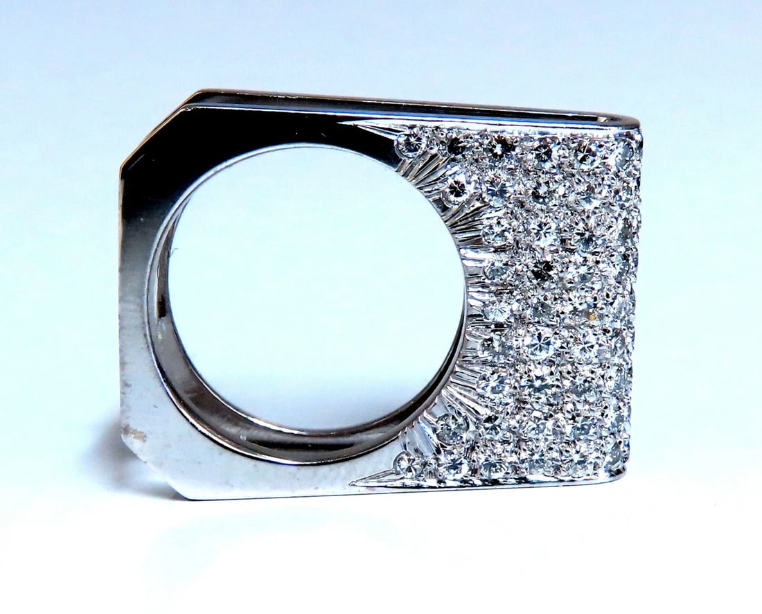 2.00ct Natural Round Diamonds Fold Over Ring Mod Deco 14kt - 7