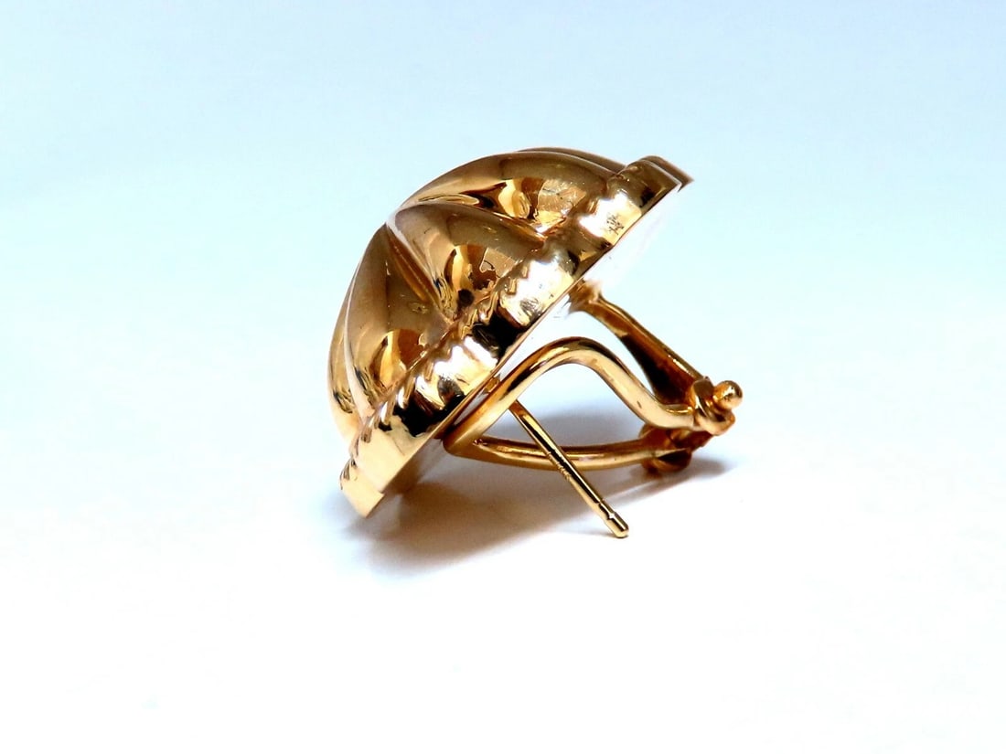 14kt Gold Textured Watermelon Clip Earrings - 5