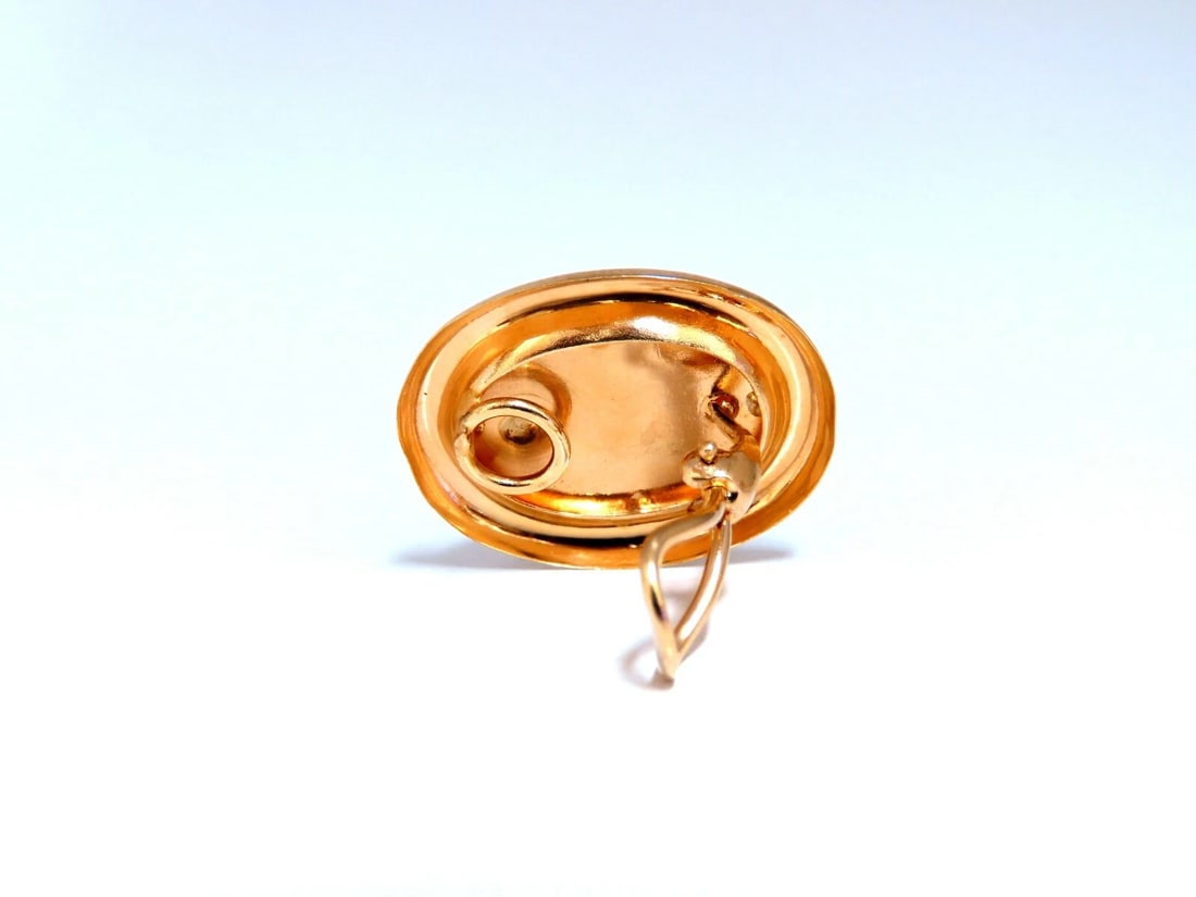 19mm Natural Coral Clip Earrings 14kt - 4