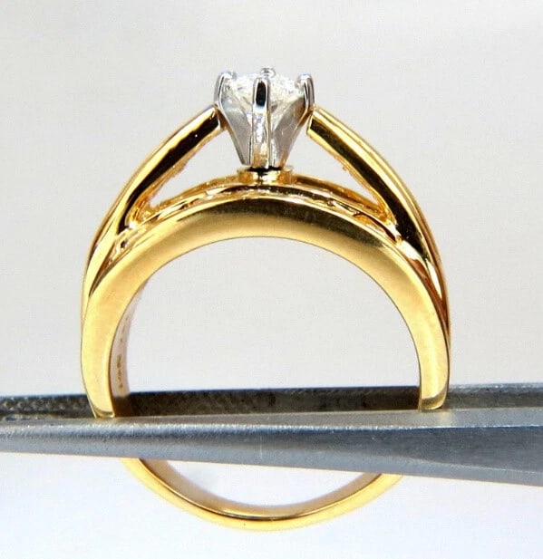 .73ct Natural Marquise Diamond Raised Cathedral Ring 14kt - 5