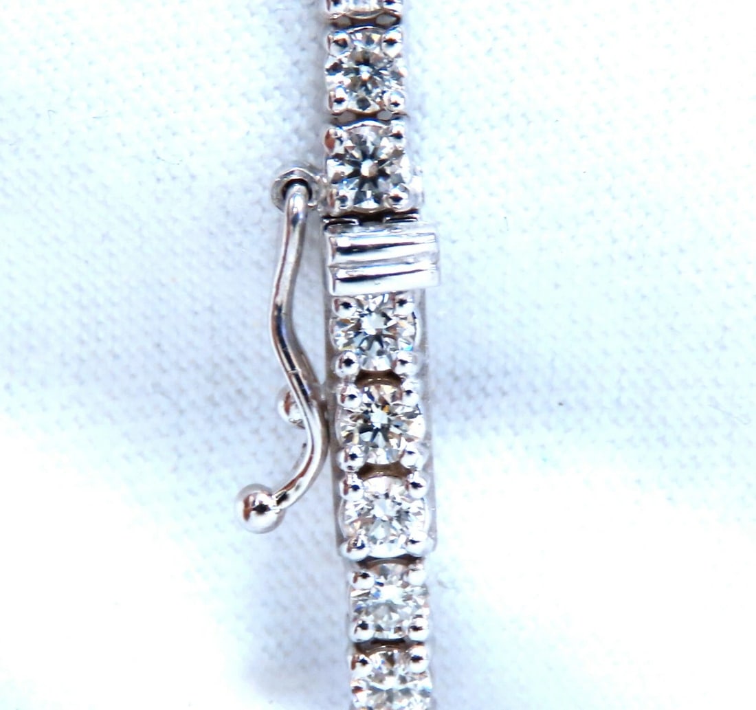 6.43ct Natural Diamonds Tennis Bracelet 14kt Gold Classic Graduated Caliber - 5