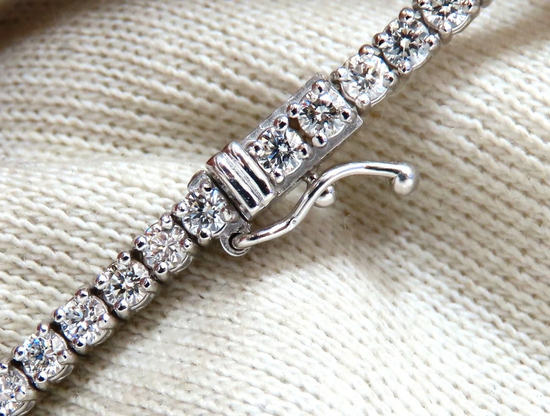 2.87ct Natural Diamonds Tennis Bracelet 14kt Gold Classic Riviera - 4