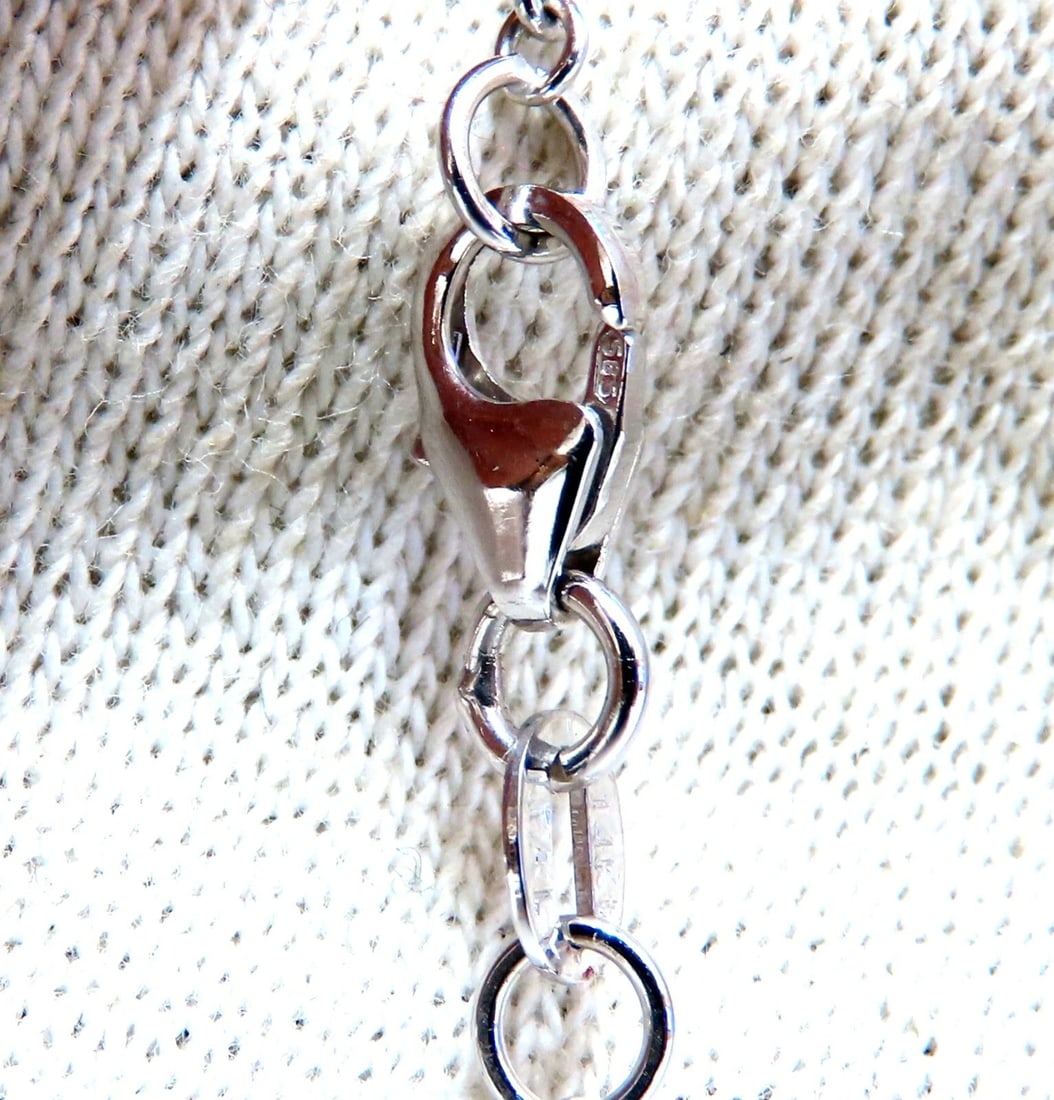 5.22ct natural diamonds (5) cluster yard necklace 14kt floretta 17 inch - 3