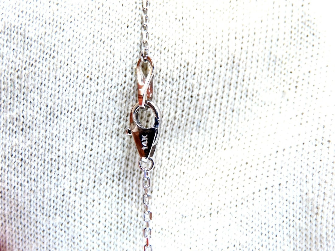 1.92ct Open Heart Natural diamonds necklace 14 karat - 2