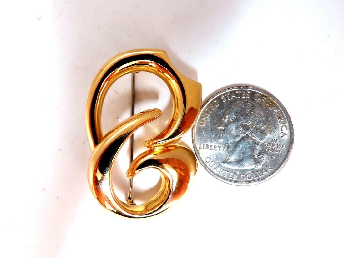 14kt Iconic Emblem Gold Pin - 4
