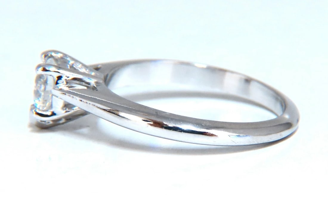 GIA Certified .55ct heart cut diamond solitaire ring platinum classic D/VS - 3