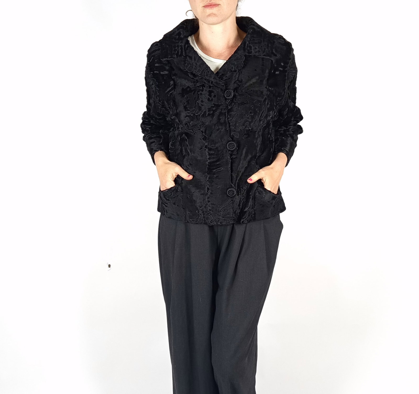 BROADTAIL PERSIAN LAMB FUR JACKET EU: L ; US: 16 - 3