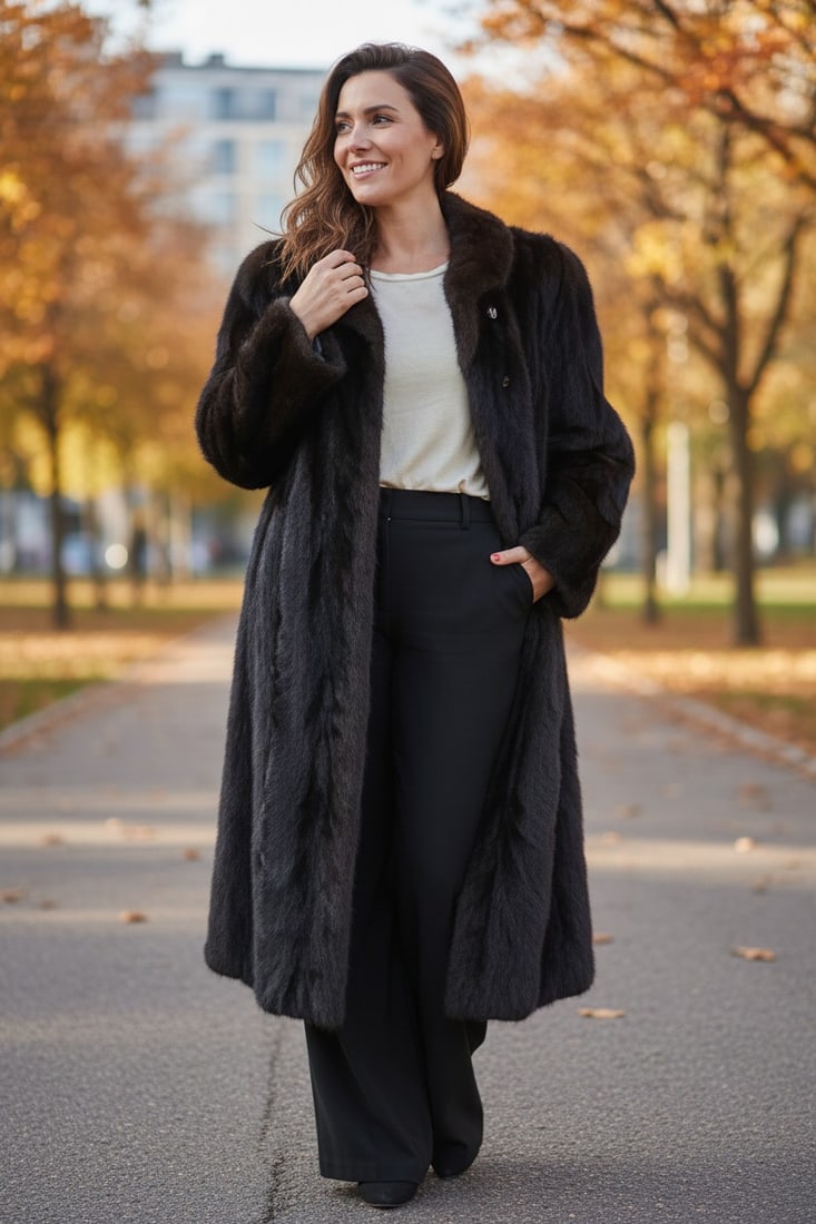 MAHOGANY MINK FUR COAT EU: XL ; US: 18 (1 of 10)