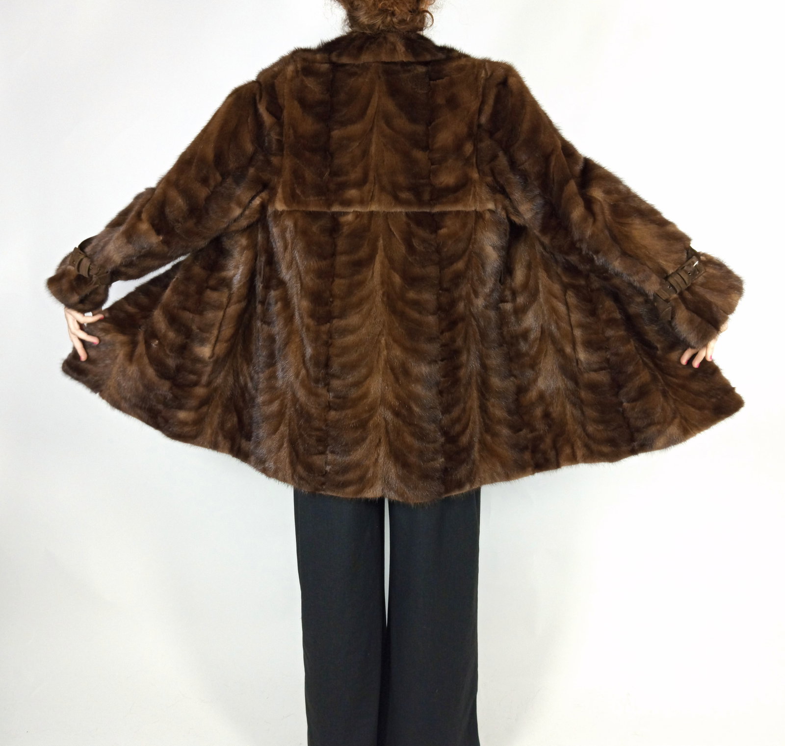 BROWN MINK FUR JACKET EU: M ; US: 12 - 8