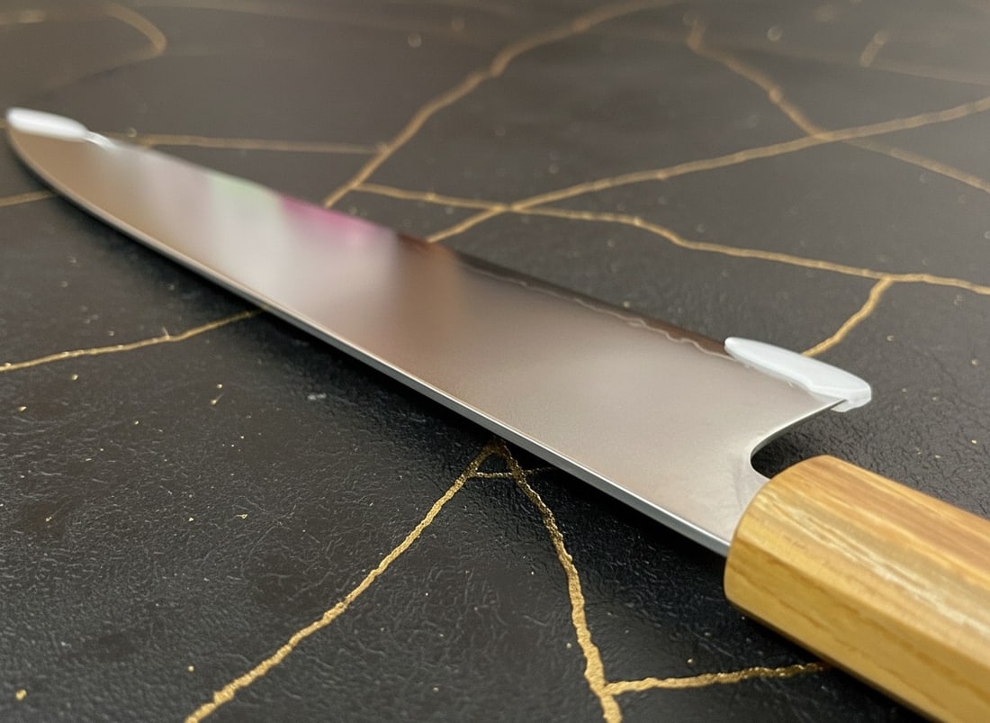 9.4" Japanese Gyuto Kitchen Knife, 9Cr18MoV Steel, Octagonal Wood Handle - 5