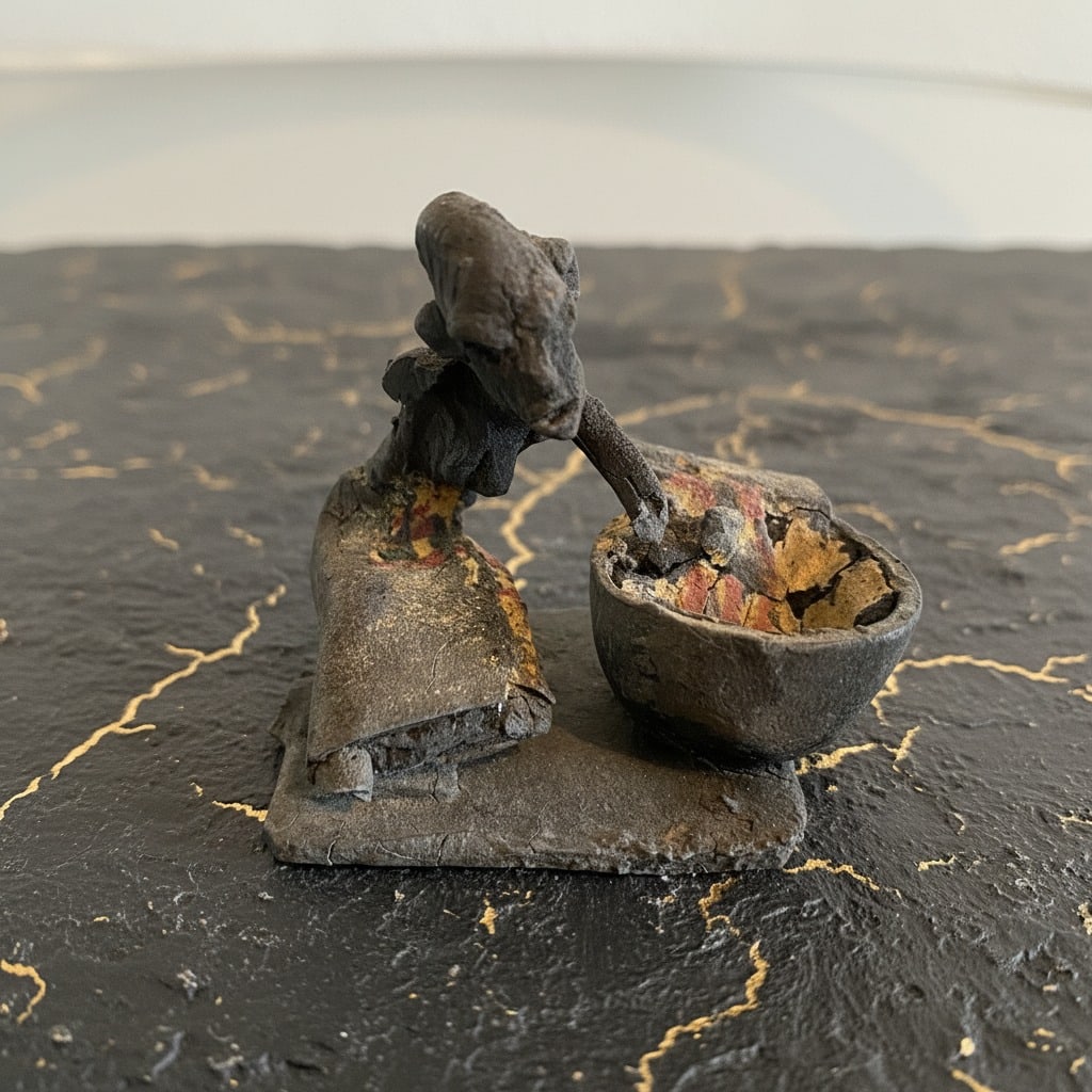 Vintage Ashanti Akan Gold Weights African Tribal Bronze Figurine Art - 4