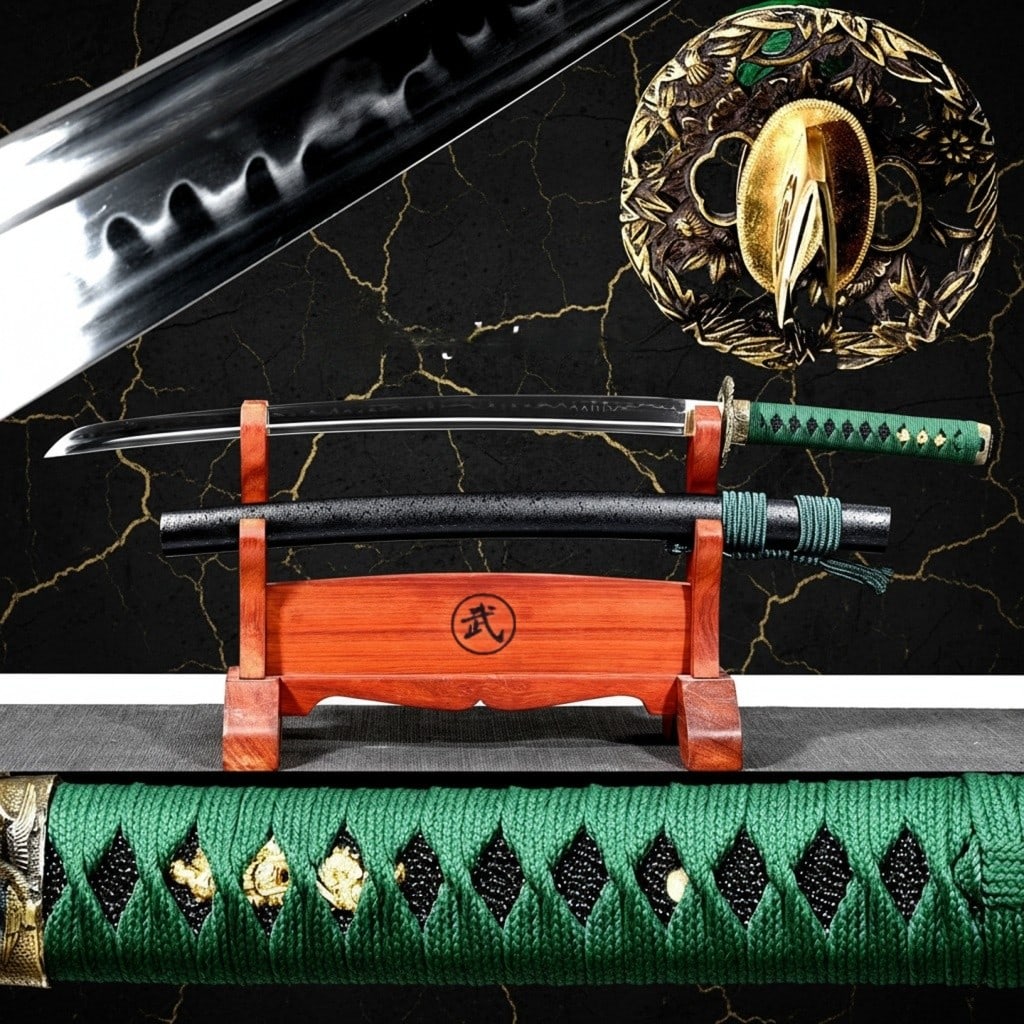 30" Hand-Forged T10 Carbon Steel Wakizashi Sharp Clay Tempered Real Hamon (1 of 6)